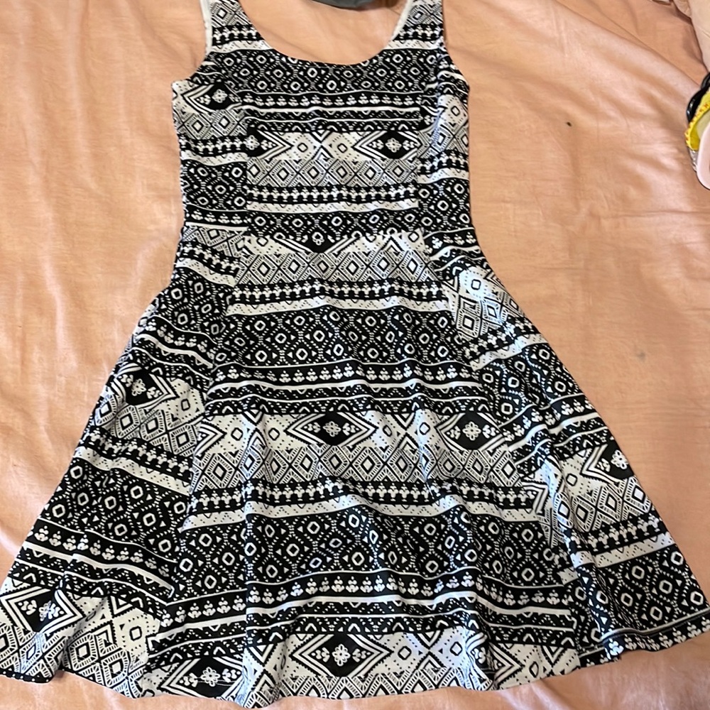 Multi pattern dress